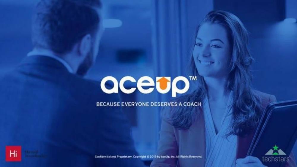 Aceup pitch deck, cover slide