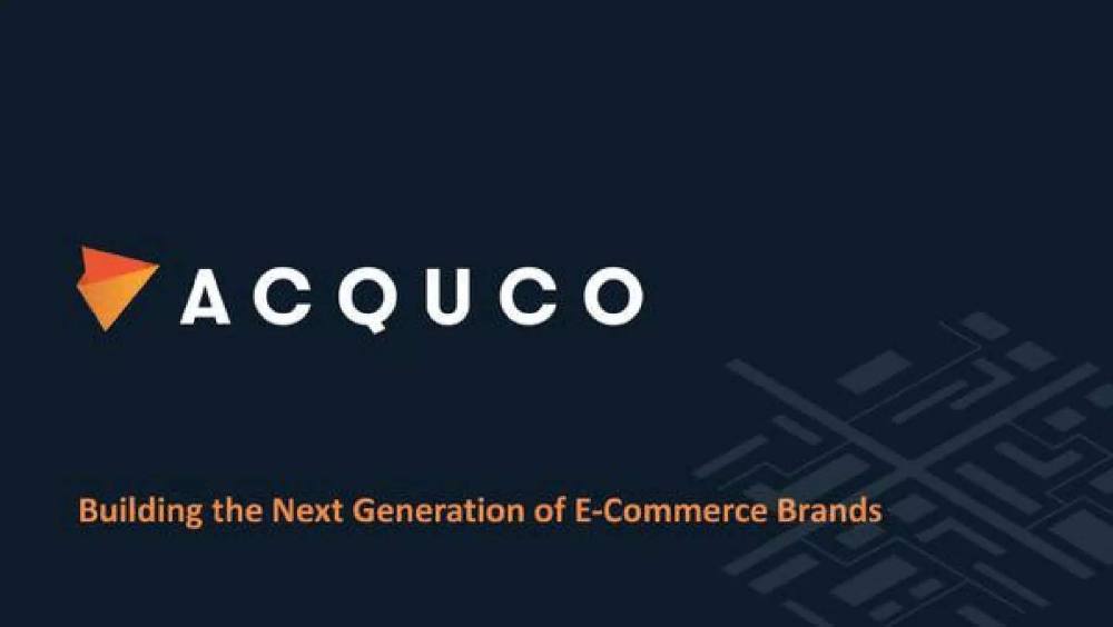 Acquco pitch deck, cover slide