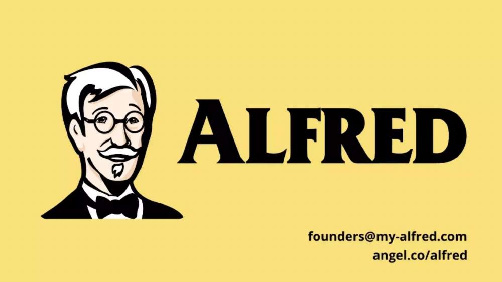Alfred pitch deck, cover slide