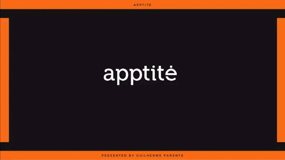 Apptite pitch deck, cover slide