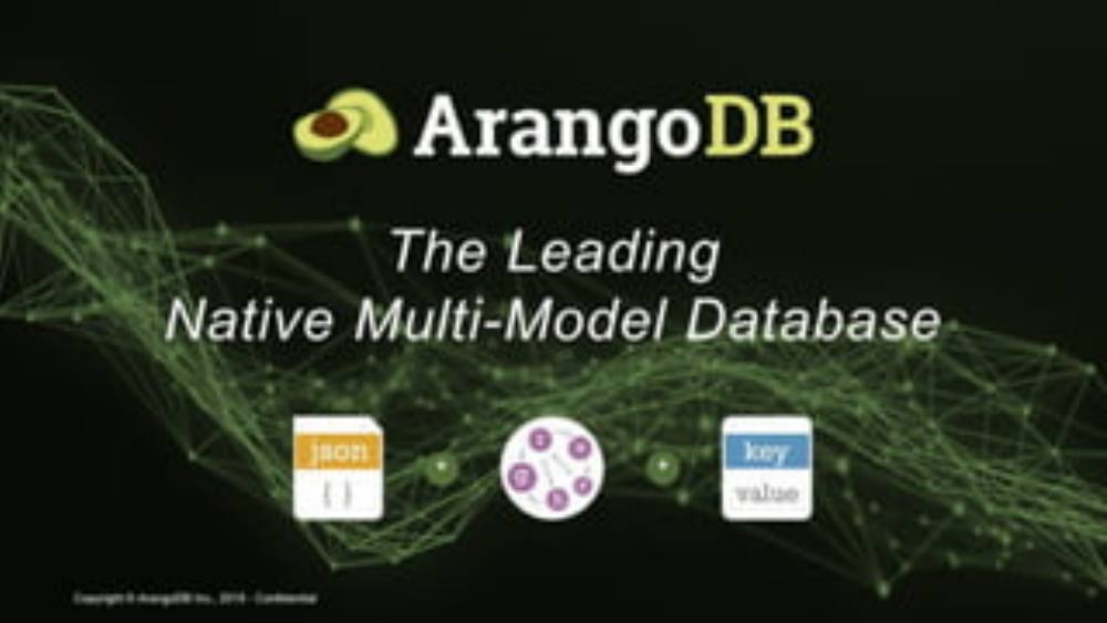 ArangoDB pitch deck, cover slide