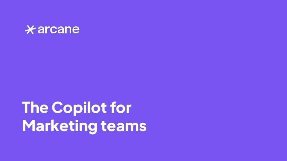 Arcane pitch deck, cover slide