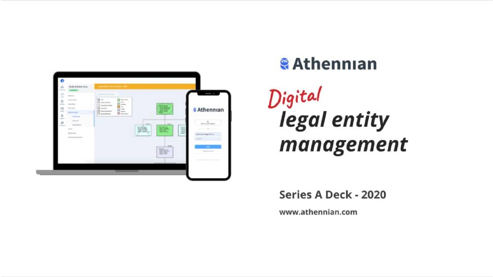 Athennian pitch deck, cover slide