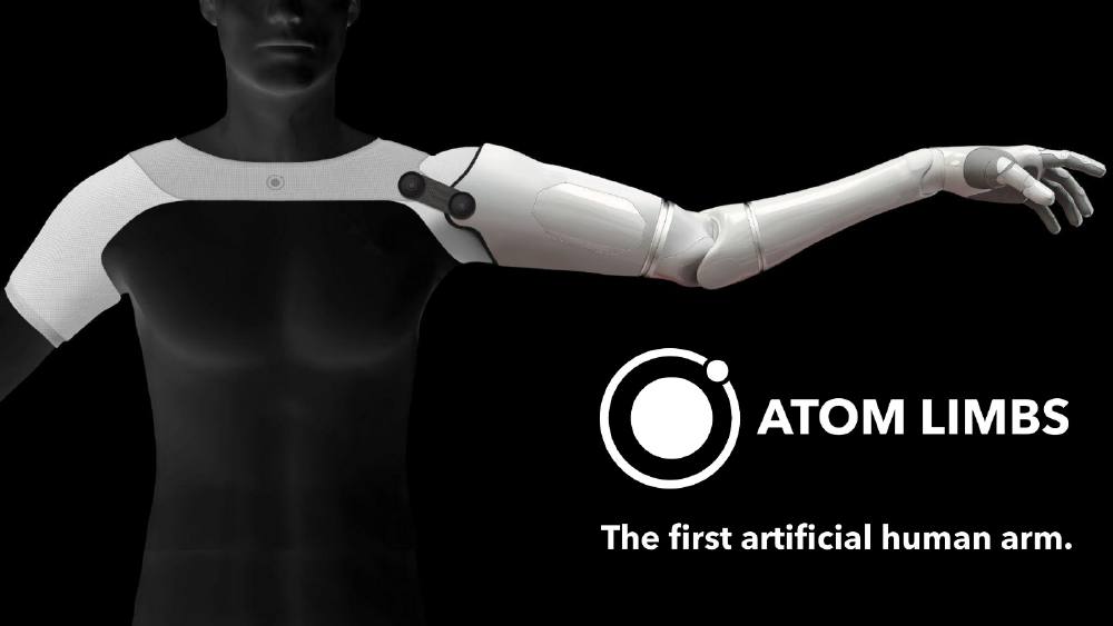 Atom Limbs pitch deck, cover slide