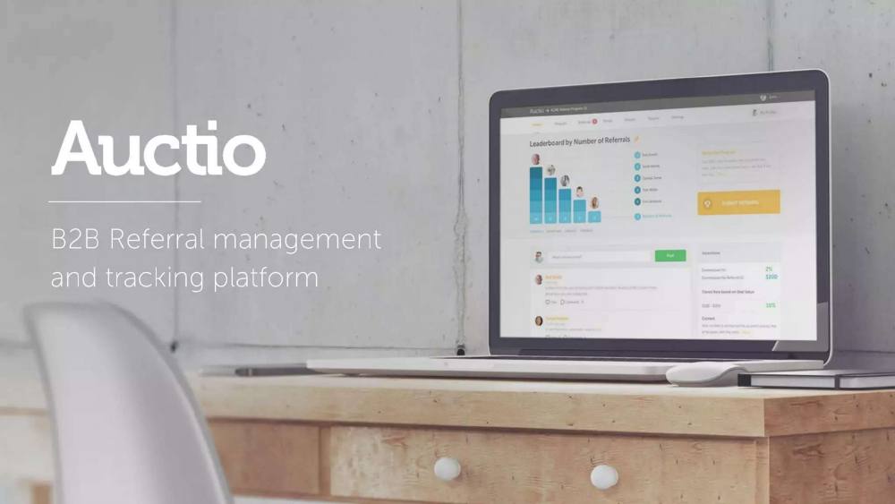 Auctio pitch deck, cover slide