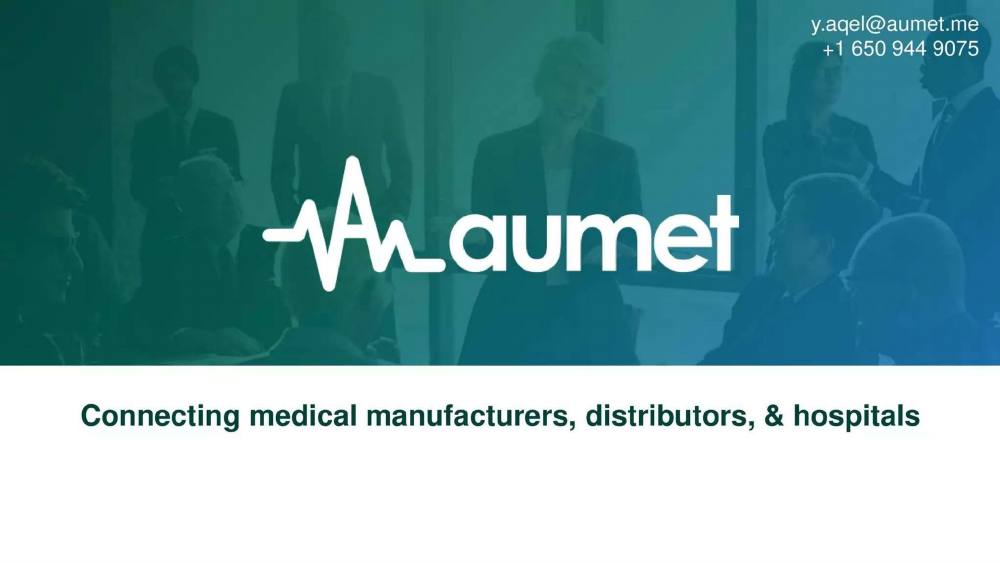 Aumet pitch deck, cover slide