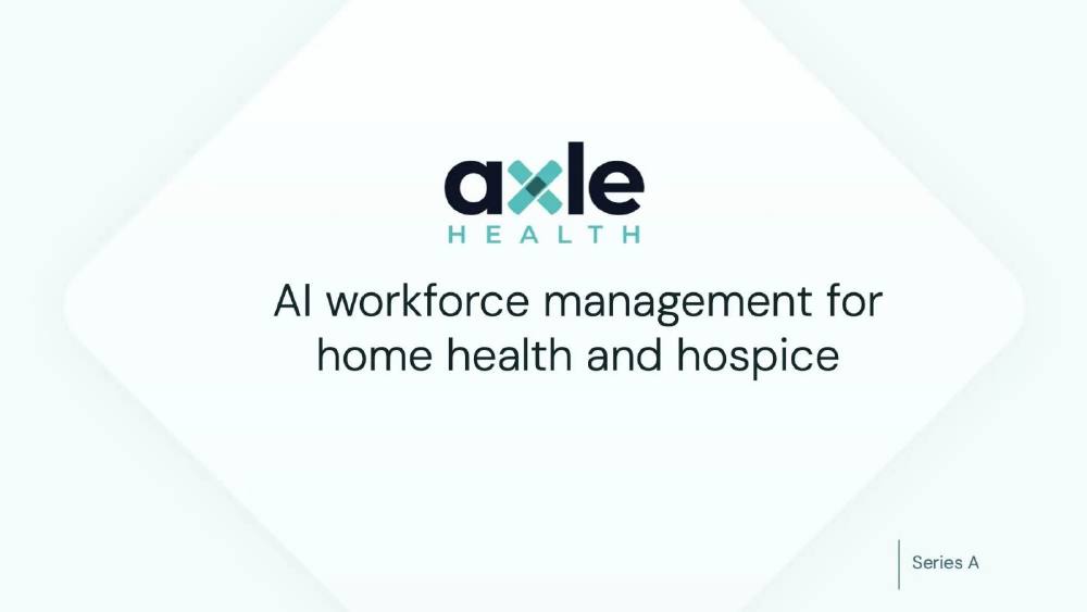 Axle Health pitch deck, cover slide