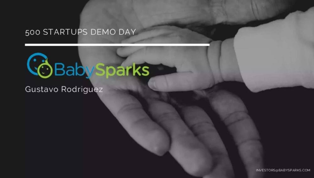 BabySparks pitch deck, cover slide