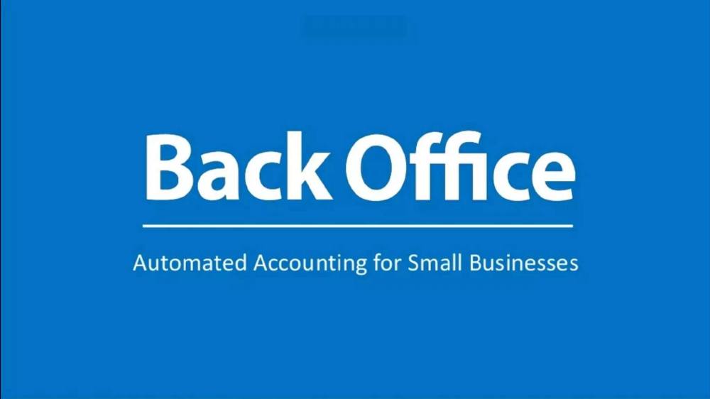 Back Office pitch deck, cover slide