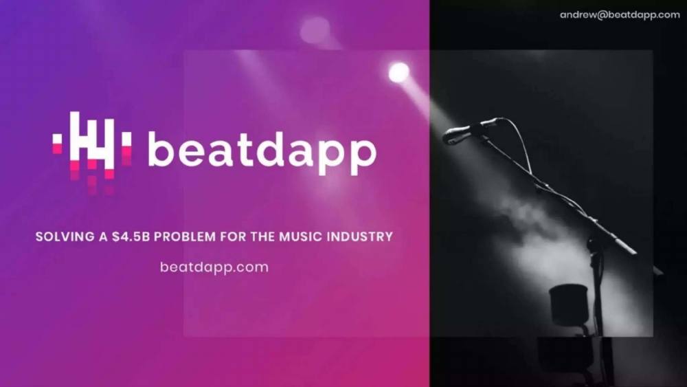 BeatApp pitch deck, cover slide