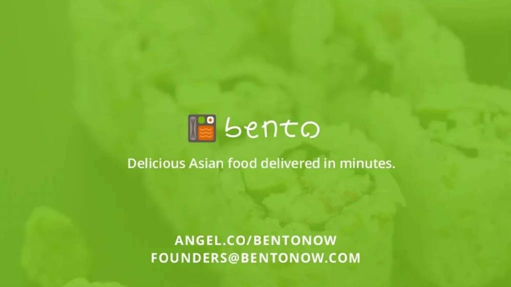 Bento pitch deck, cover slide