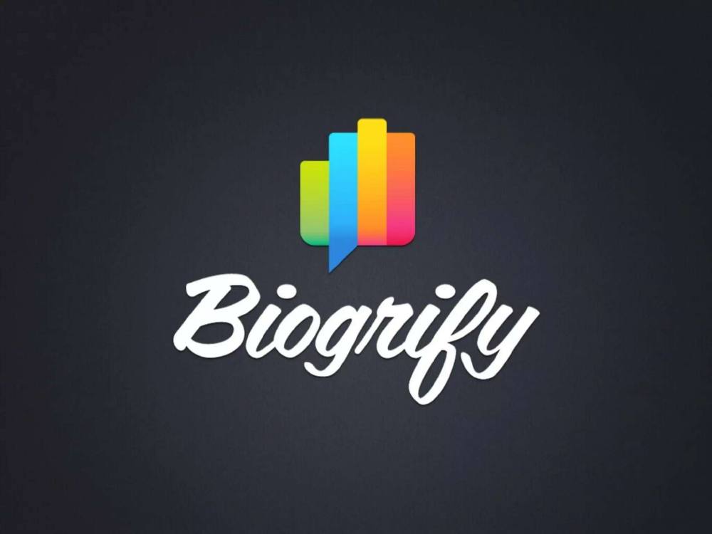 Biogrify pitch deck, cover slide