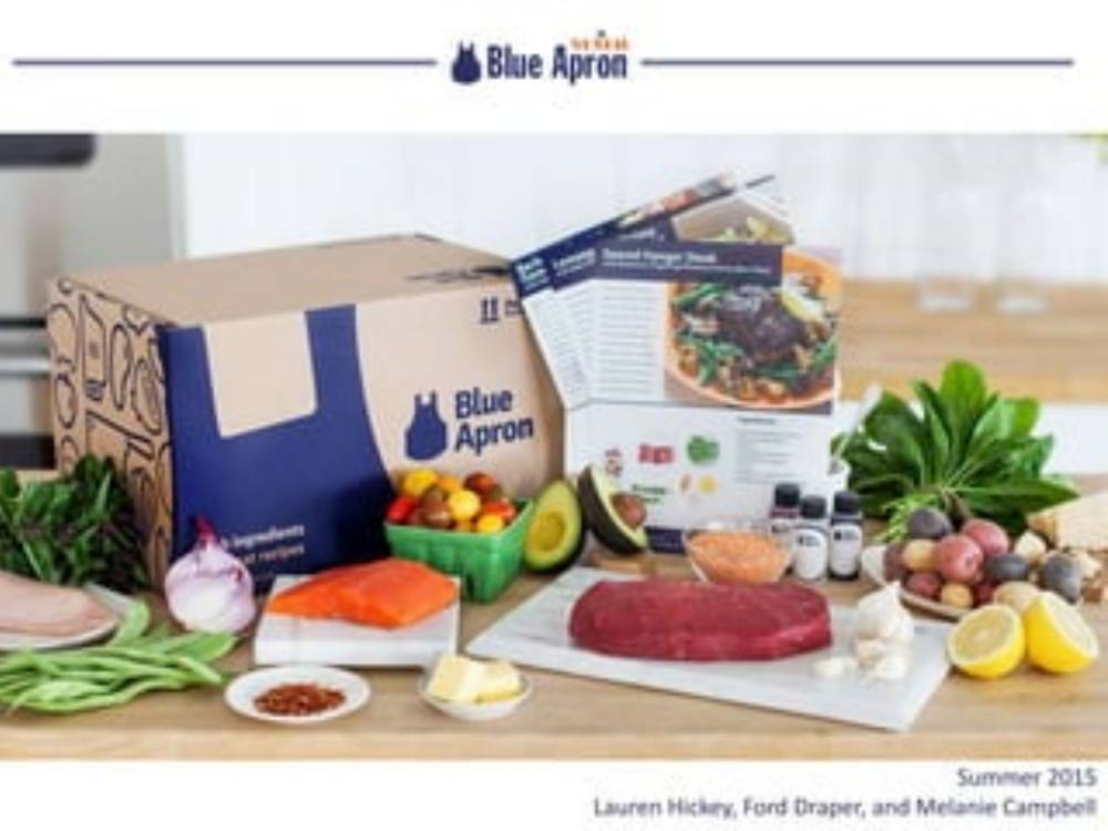 Blue Apron pitch deck, cover slide