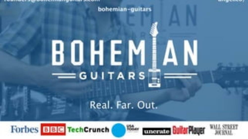 Bohemian Guitars pitch deck, cover slide
