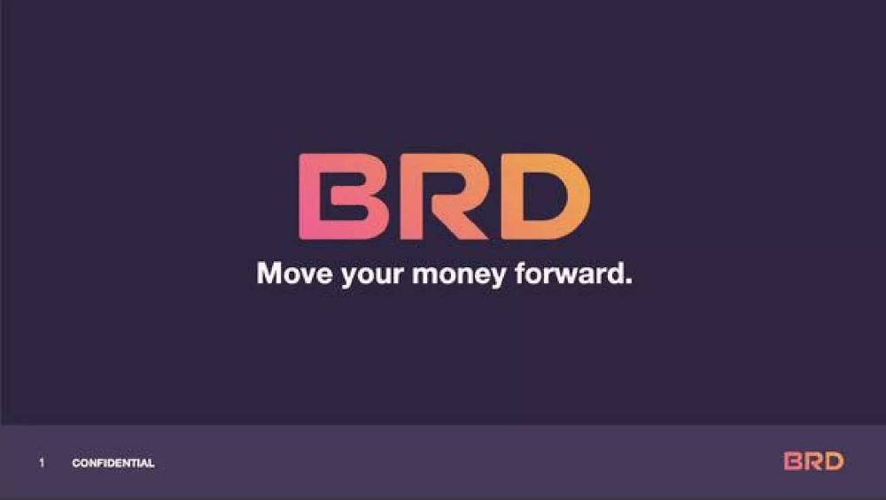 BRD pitch deck, cover slide