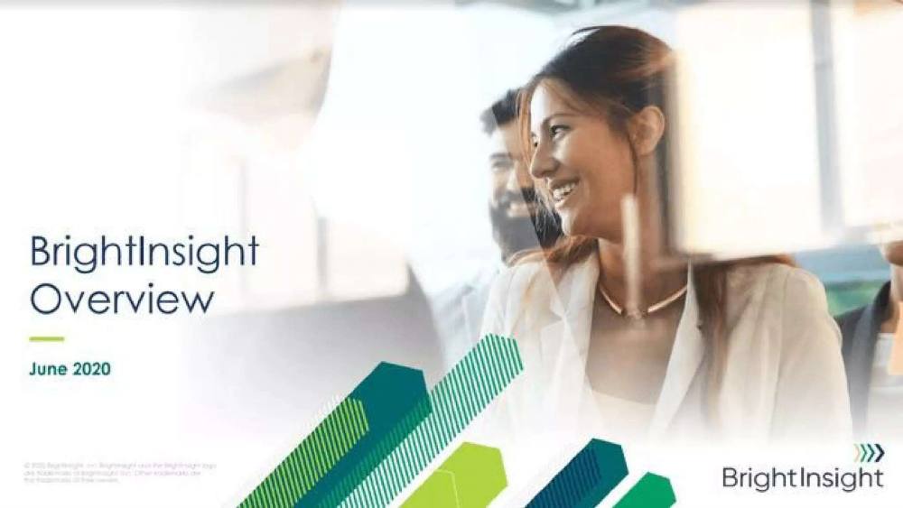 BrightInsight pitch deck, cover slide