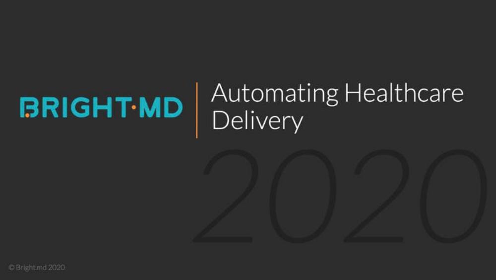 Bright.md pitch deck, cover slide