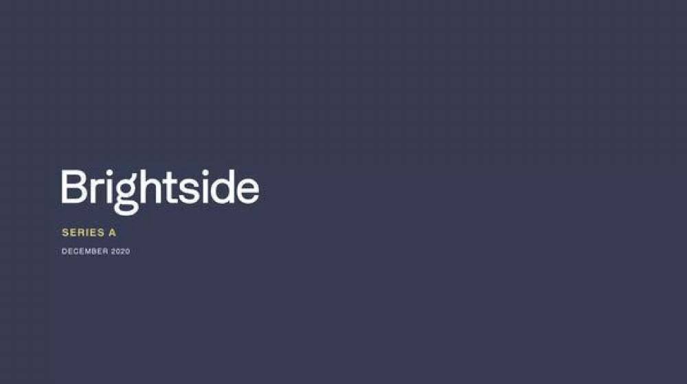 Brightside pitch deck, cover slide