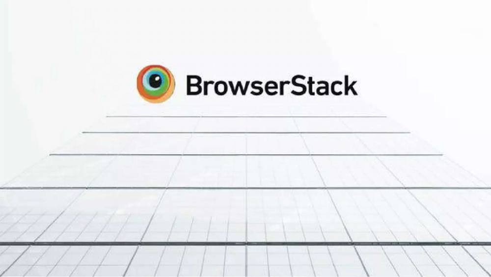 BrowserStack pitch deck, cover slide
