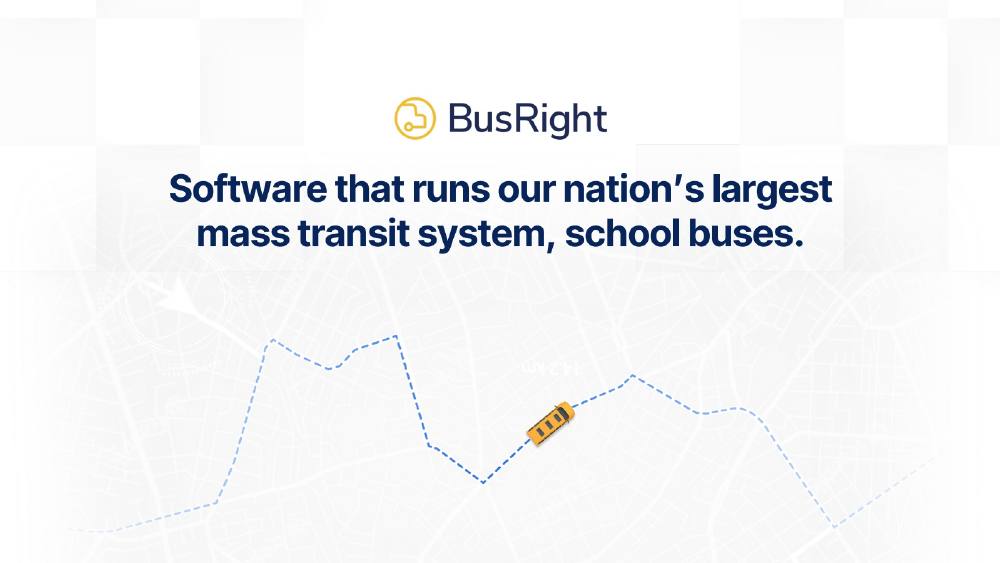 BusRight pitch deck, cover slide