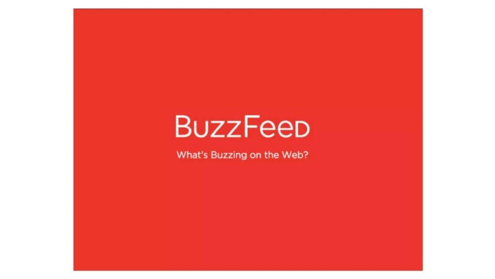 BuzzFeed pitch deck, cover slide