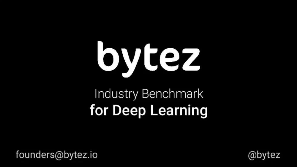 Bytez pitch deck, cover slide