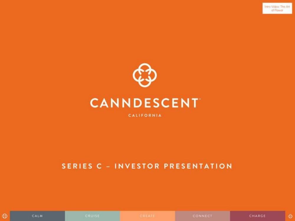 Cannsescent pitch deck, cover slide