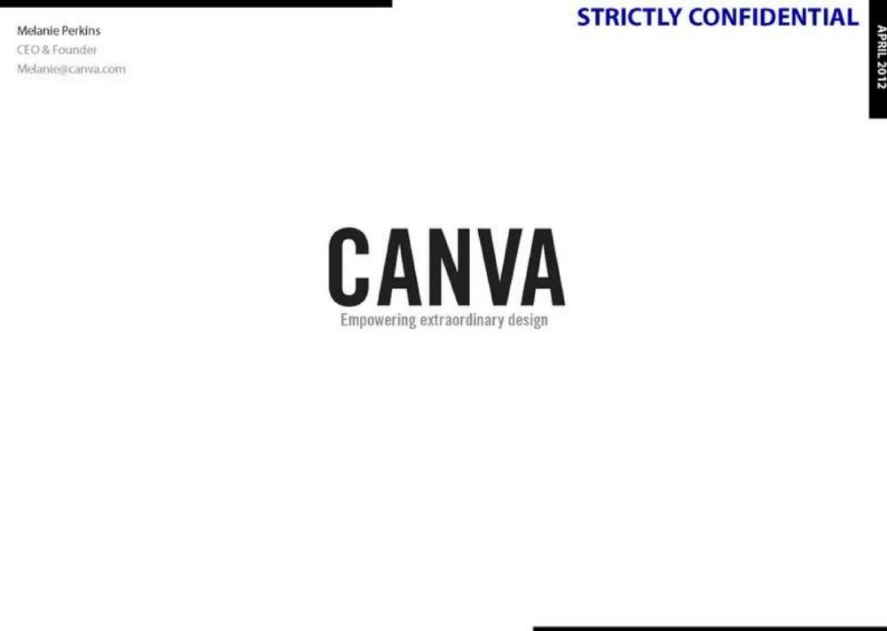 Canva pitch deck, cover slide