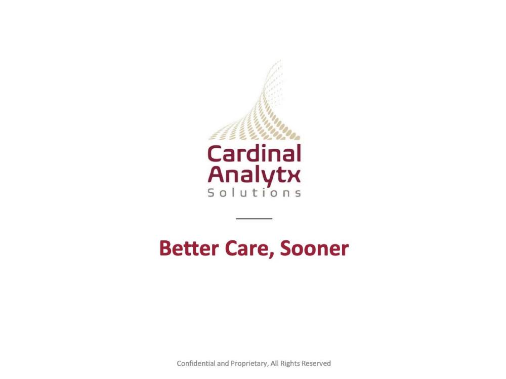 Cardinal Analytx pitch deck, cover slide