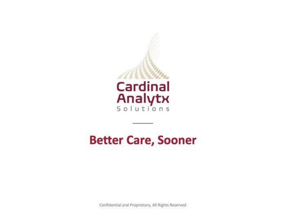 Cardinalanalyt pitch deck, cover slide