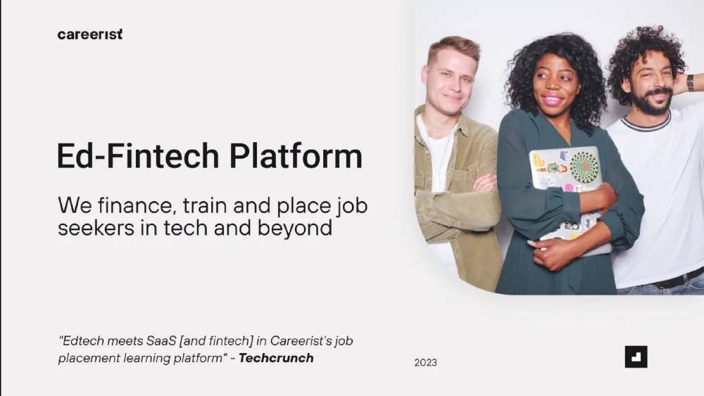 Careerist pitch deck, cover slide