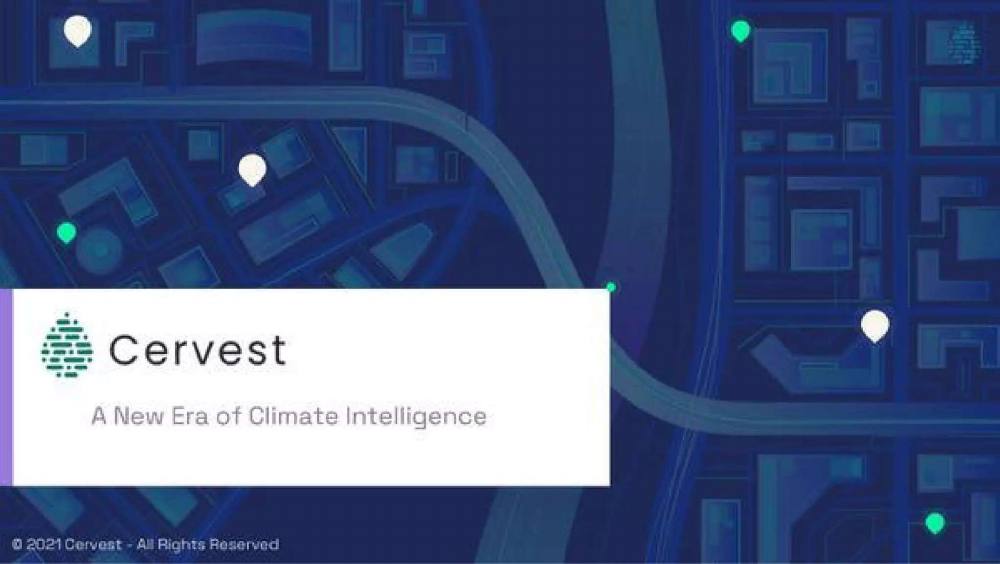 Cervest pitch deck, cover slide