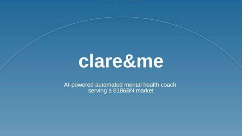 Clareandme pitch deck, cover slide