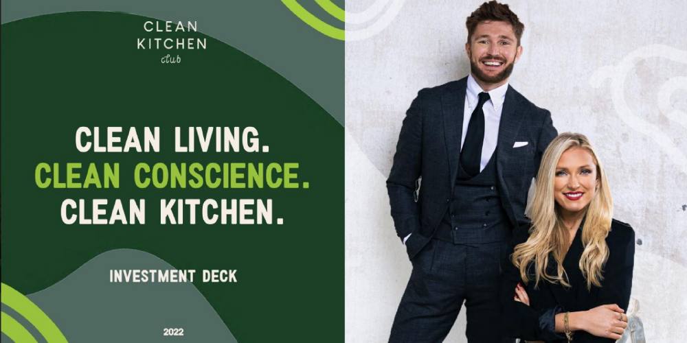 Clean Kitchen Club pitch deck, cover slide
