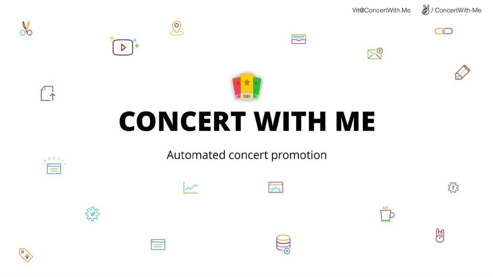 Concertwithme pitch deck, cover slide