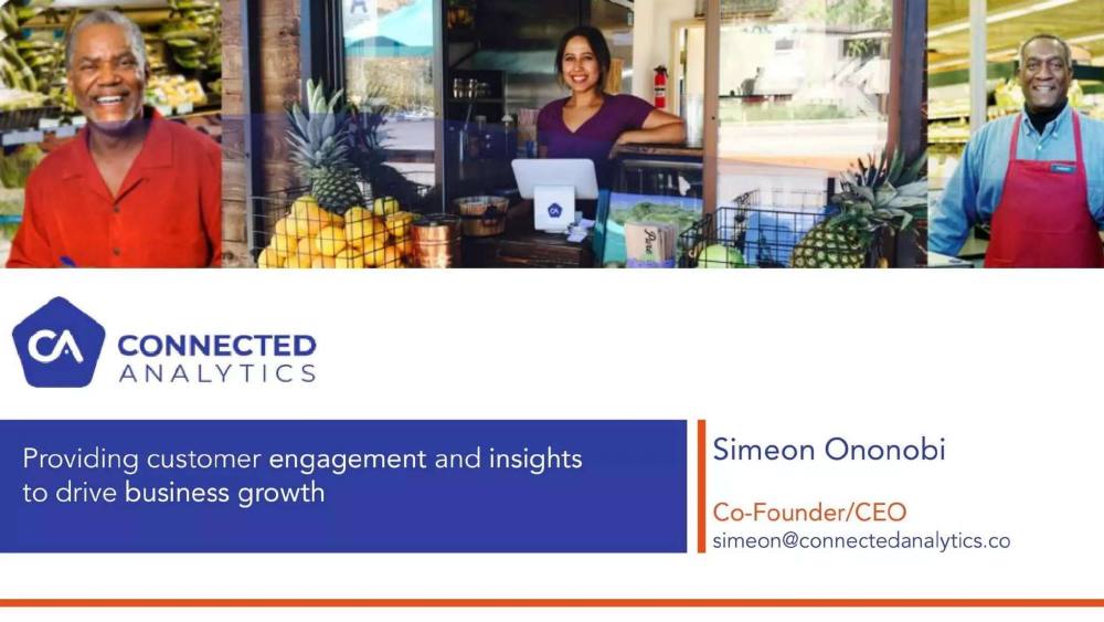 Connectedanalytics pitch deck, cover slide