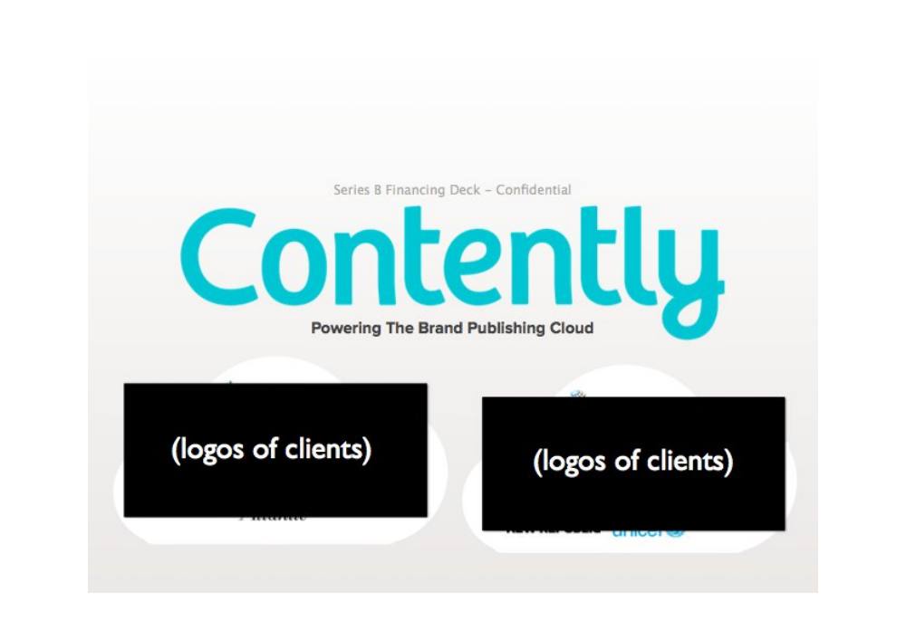 Contently pitch deck, cover slide