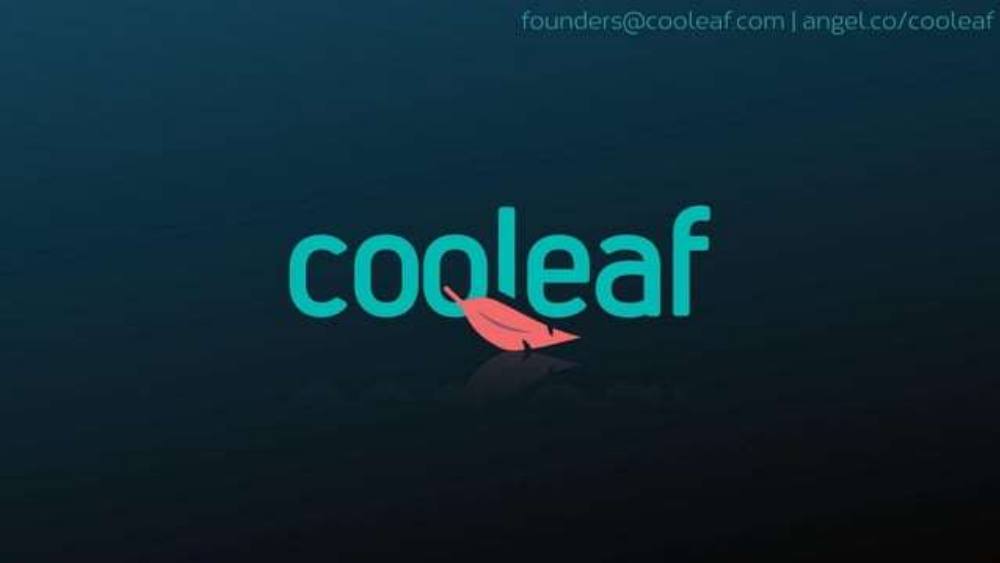 Cooleaf pitch deck, cover slide
