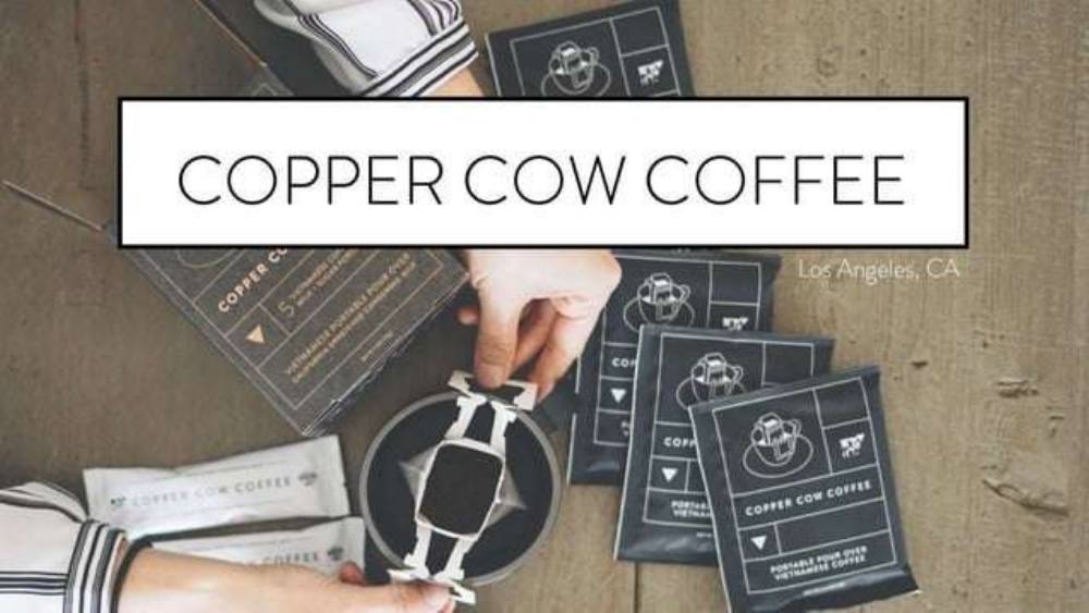 Copper Cow Coffee pitch deck, cover slide