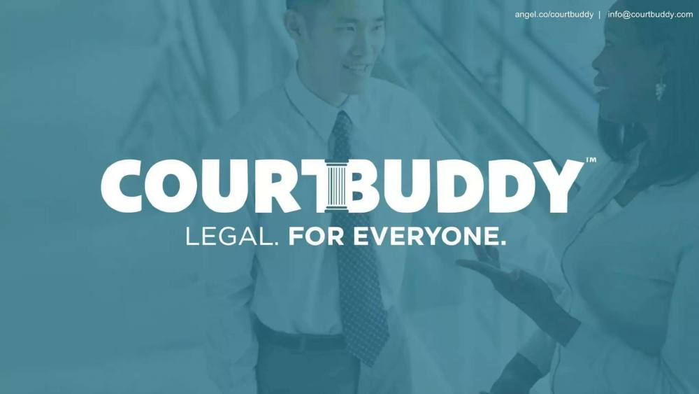 Court Buddy pitch deck, cover slide
