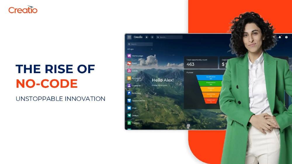 Creatio pitch deck, cover slide