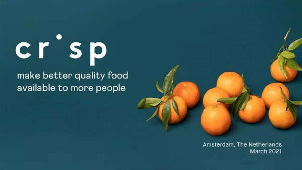 Crisp pitch deck, cover slide