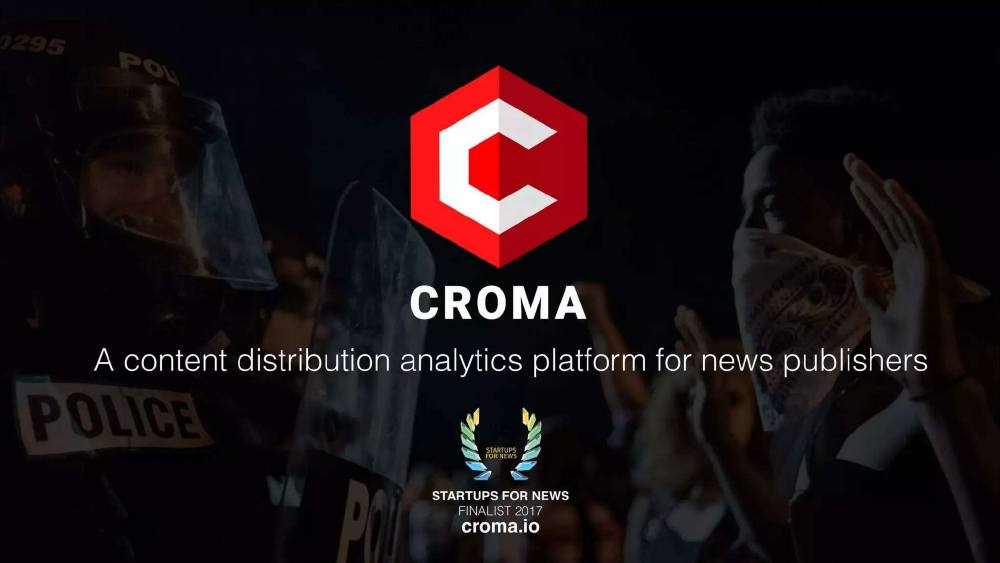 Croma pitch deck, cover slide