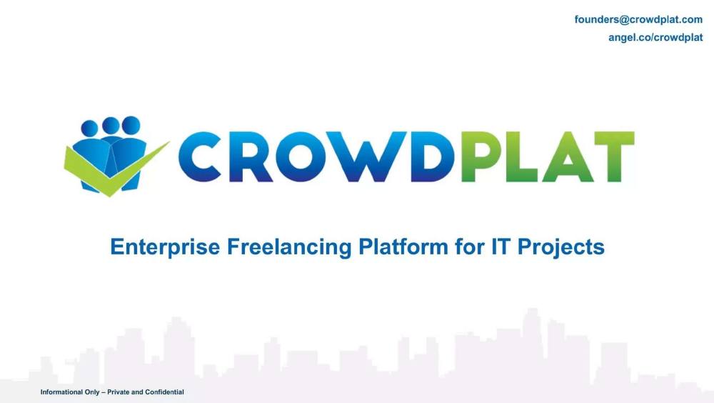 CrowdPlat pitch deck, cover slide