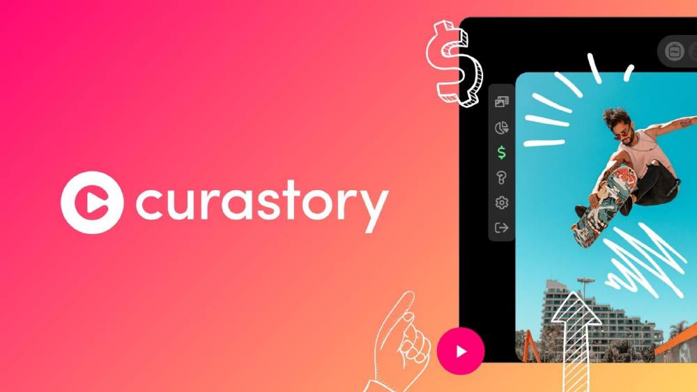 Curastory pitch deck, cover slide