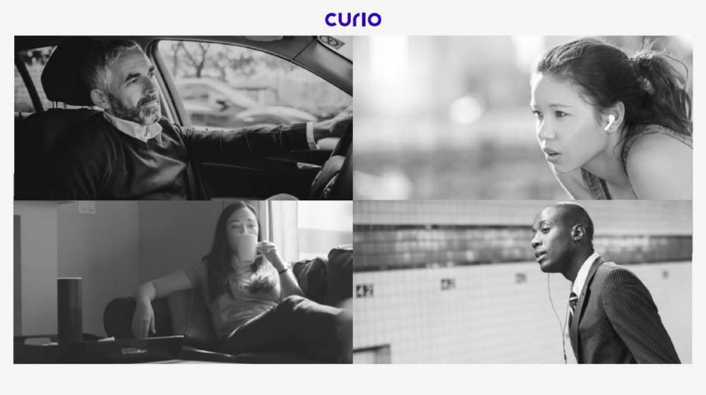 Curio pitch deck, cover slide
