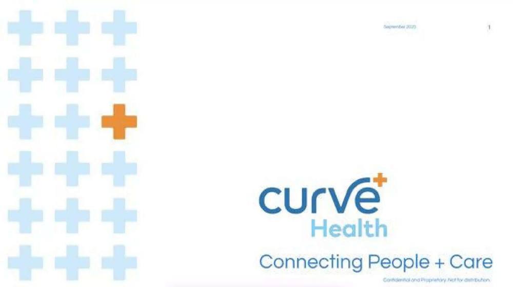Curve Health pitch deck, cover slide