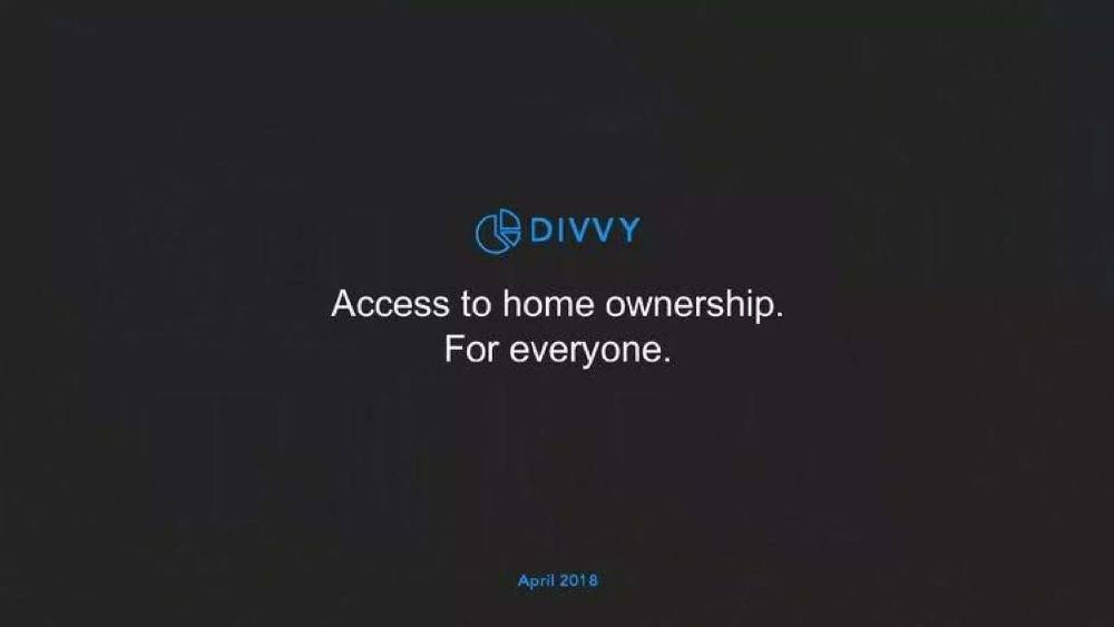 Divvy pitch deck, cover slide