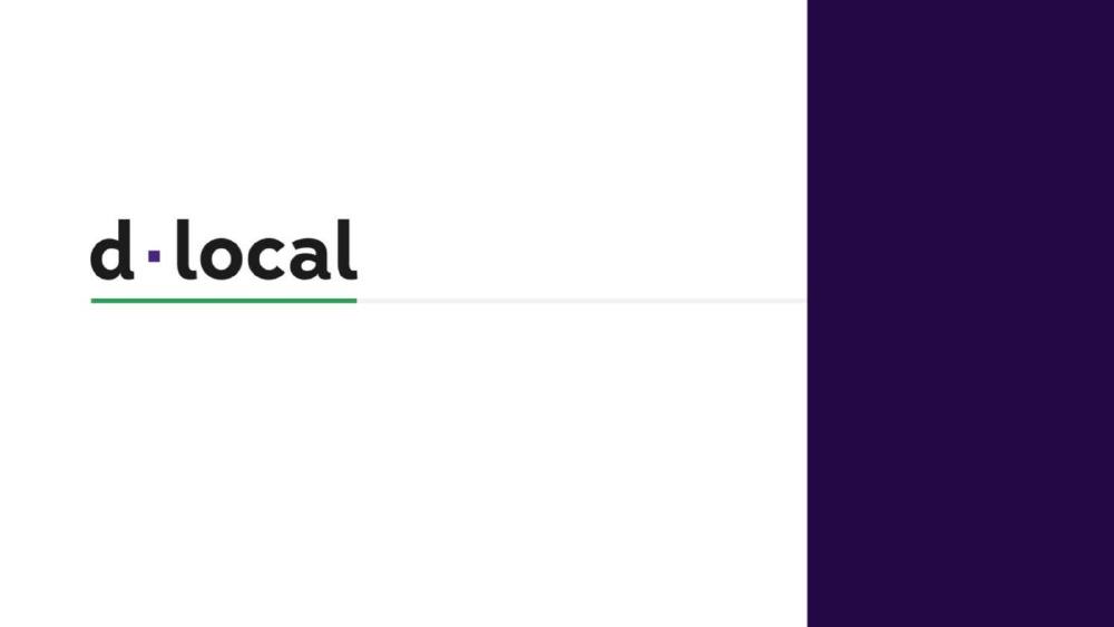 dLocal pitch deck, cover slide