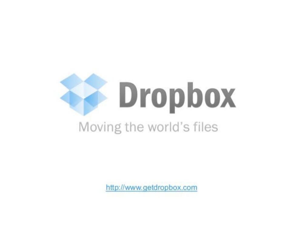 Dropbox pitch deck, cover slide